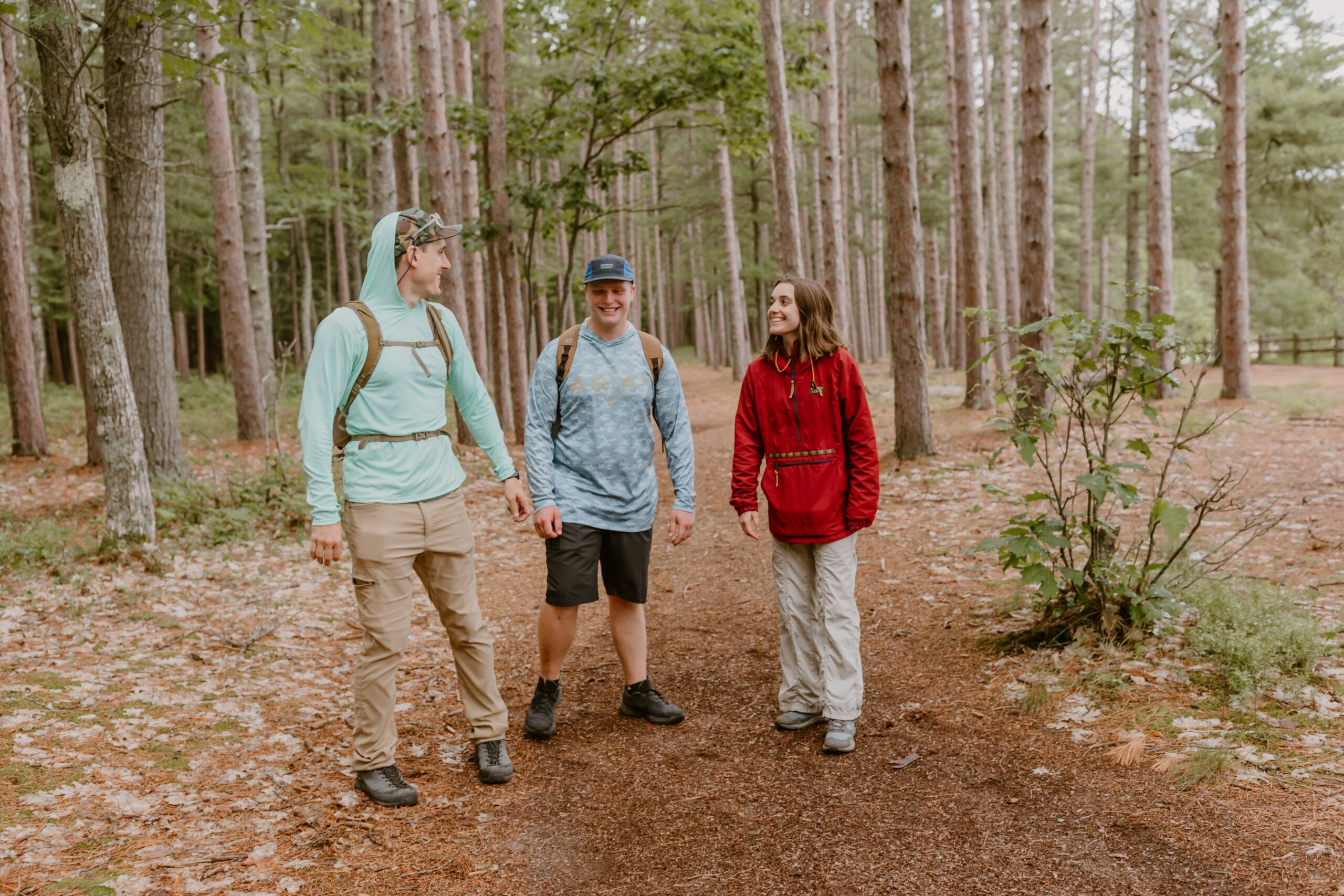 Tony Barnes of Wintergreen Guiding with summer interns Allison Haldane and Hayden Miles.